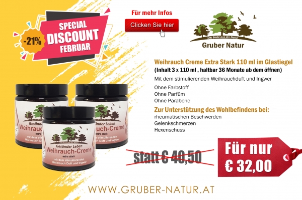 Februar Angebot - 3x Weihrauch Creme Extra Stark 110 ml